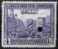 Spanish stamps 1931 Postal Union Congress Official Postage 4p Spain